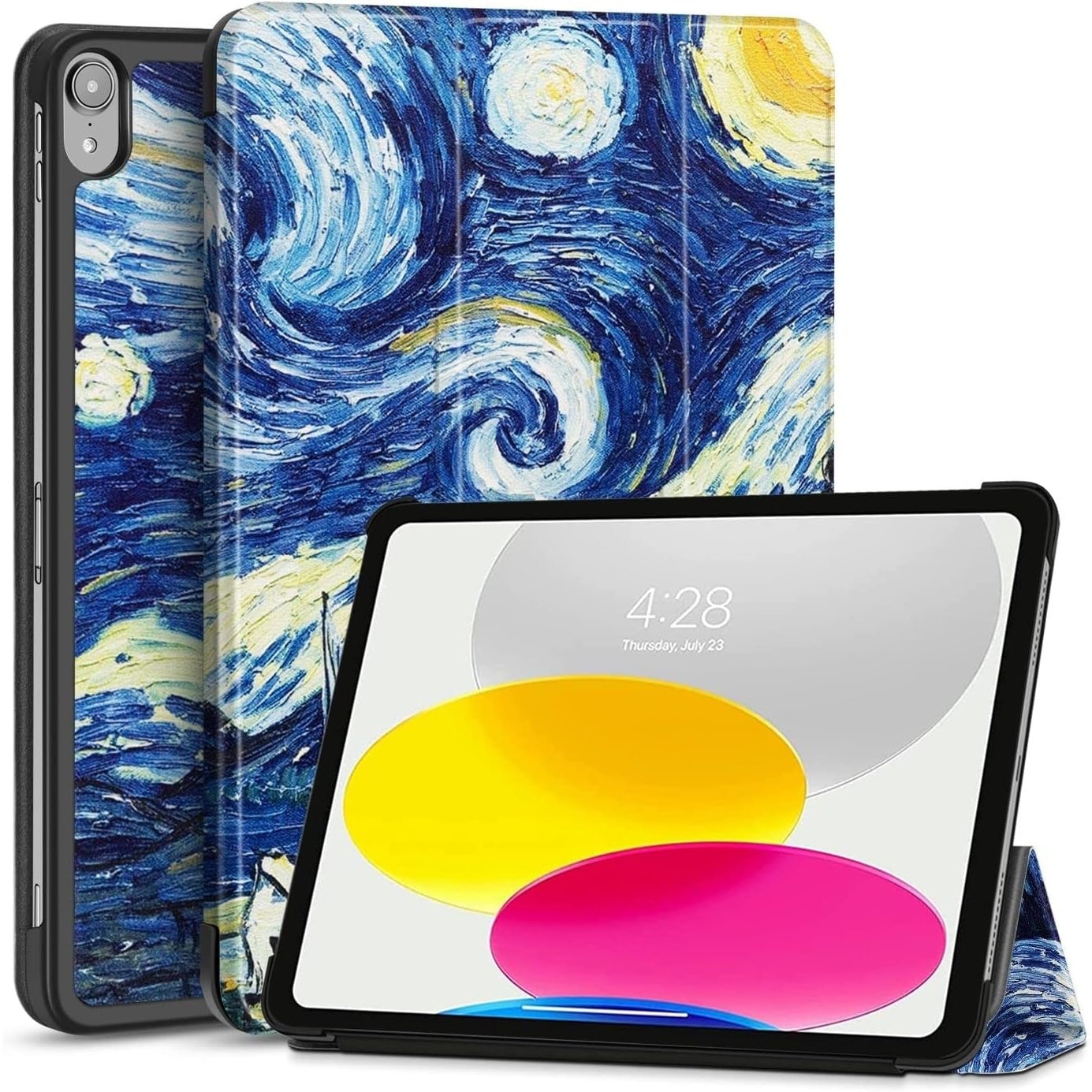 Husa pentru iPad 11 2025, iPad 10 2022 Light & UltraSlim, tip stand cu functie wake-up/sleep, Aiyando, starry night