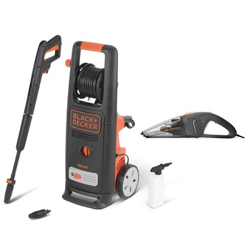Aparat de spalat cu presiune Black & Decker BXPW2000E, putere 2000 W, debit 440 l/h, presiune maxim 140 bar + Aspirator Auto Daewoo DAVC150