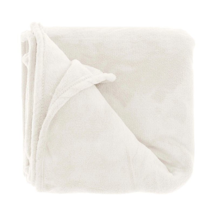 Patura Coccolino moale si pufoasa pentru 2 persoane, 200X230 cm, Alb