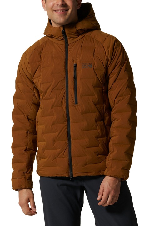 Jacheta de puf Mountain Hardwear Stretchdown Hoody, Maro