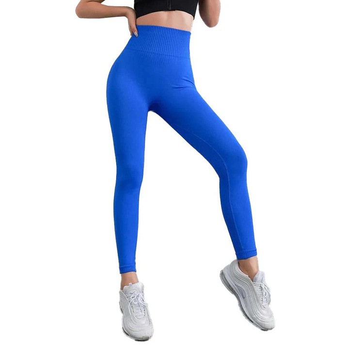 Colanti Fitness WNY PRO modelatori cu talie inalta WCLNT-8824 Versiunea Imbunatatita, Albastru