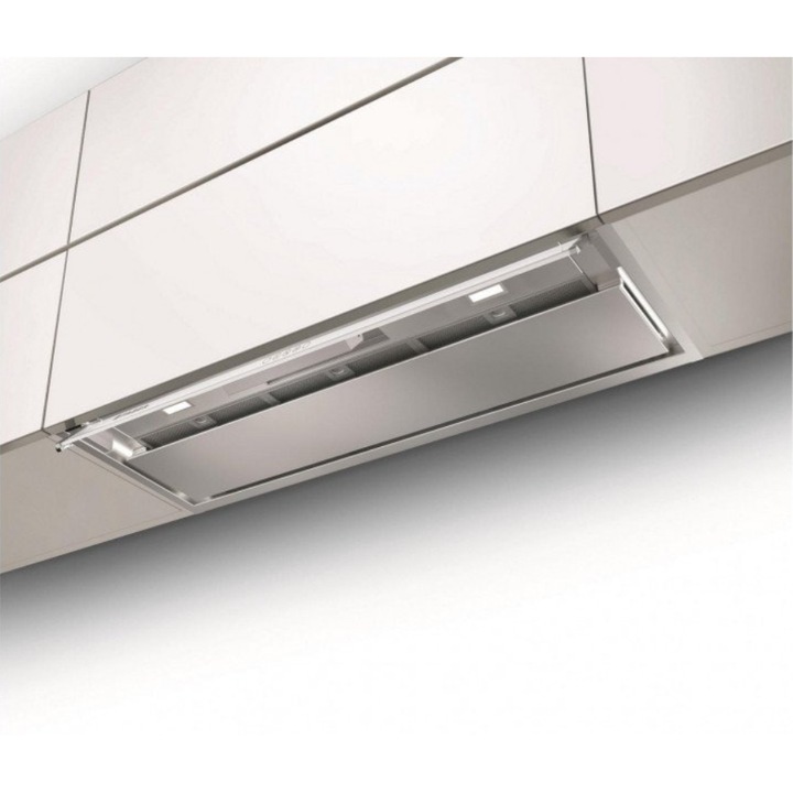 Hota de perete GLOBALO NIDARO 60.5 H2H White/ Alba, clasa energetica B, iluminare LED, 50 cm latime, 60 cm lungime, control touch screen, interval de viteza 3 si boost, Putere absortie 546 mc/h, Volum min. 43 dB