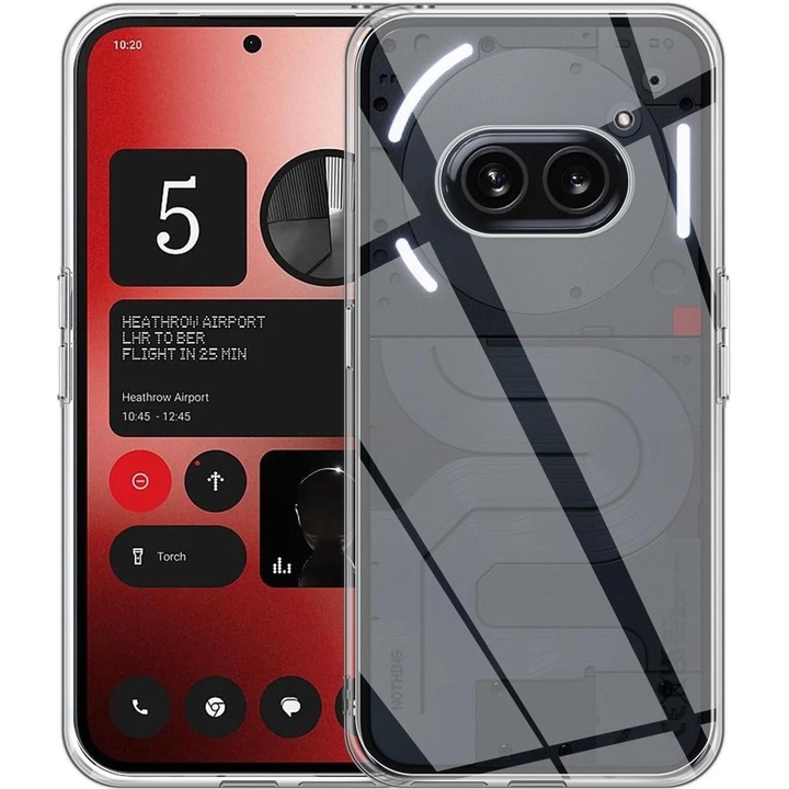 Husa pentru Nothing Phone (2a), (2a) Plus Slim Anti-Shock 1.5mm, cu protectie lentile, Aiyando, Transparent