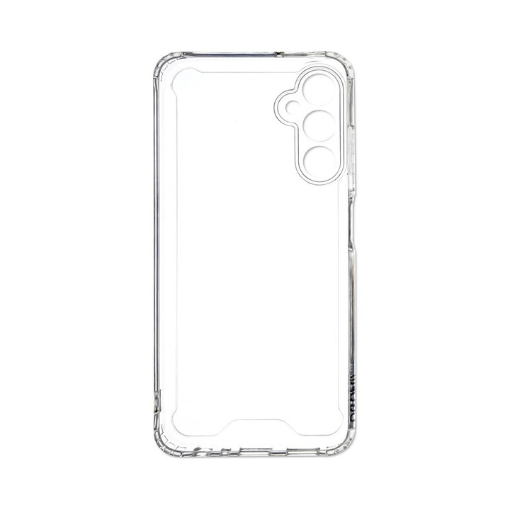Защитен капак CENTO Como съвместим със Samsung Galaxy A25 5G Transparent Silicone Premium, Slim, подсилени ъгли, Anti-scratch, Anti-shock, с повдигнати ръбове за защита на екрана и камерата