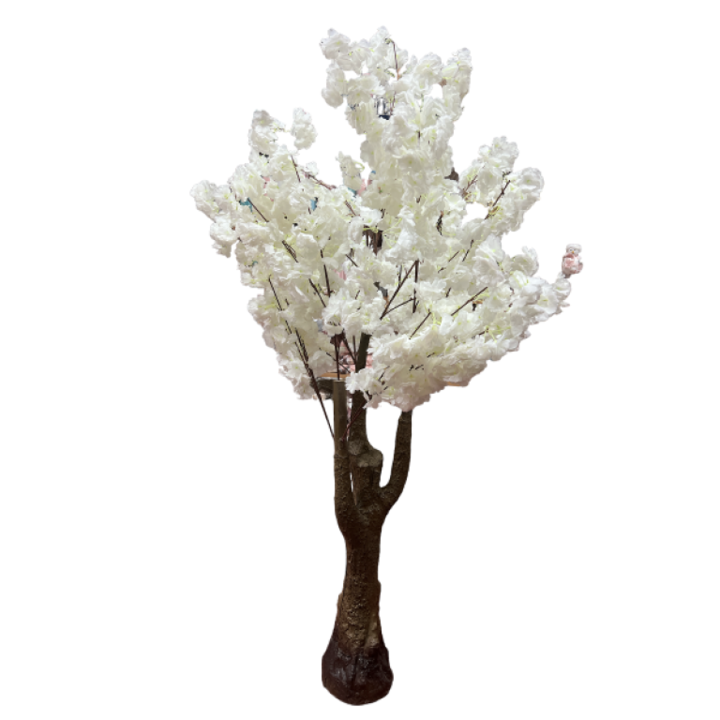 Pom artificial flori de mar, 160x70 cm, alb