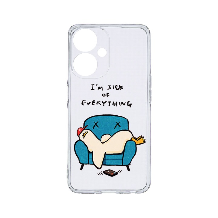 Husa BestCase® Clear Silicon, Compatibila Cu Honor X7b, I'm Sick Of Everything, Antisoc, Protectie Camera, Margini ridicate pentru protectia ecranului, T 1017