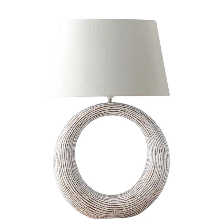 Veioza alba din polirasina, 49.5 x 11 x 56 cm, Yazhi, Hectarul