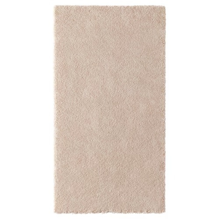 Szőnyeg, rövid fonal, fehér, 80x150 cm