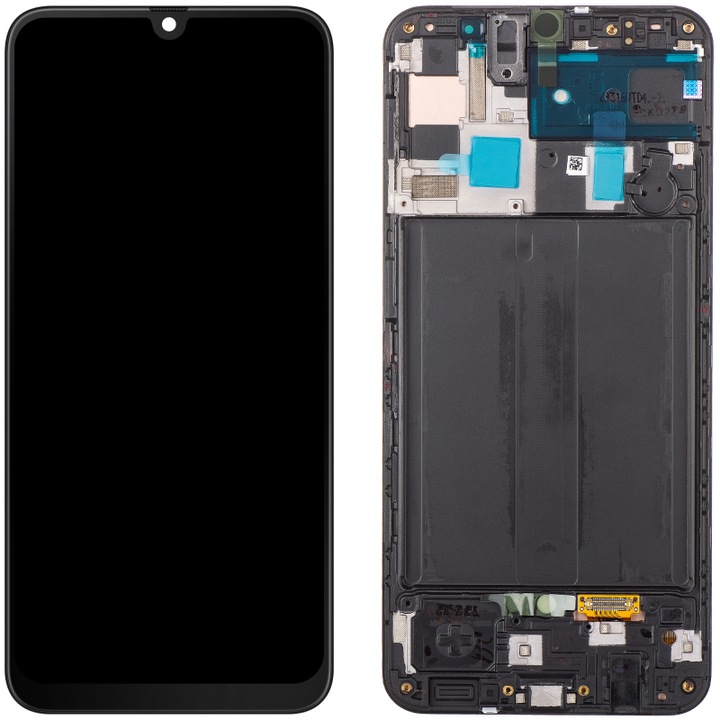 Дисплей с тъчскрийн и рамка, съвместим със Samsung A50, A505, черен
