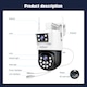 Camera de supraveghere 9MP WIFI Sricam SH048 Plus SriHome, Exterior, UltraHD 4K, Conectare Telefon / PC, Dual-Lens, Night Vision Color, Alarma, Auto Tracking, Rezistenta la Apa, alb