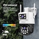 Camera de supraveghere 9MP WIFI Sricam SH048 Plus SriHome, Exterior, UltraHD 4K, Conectare Telefon / PC, Dual-Lens, Night Vision Color, Alarma, Auto Tracking, Rezistenta la Apa, alb