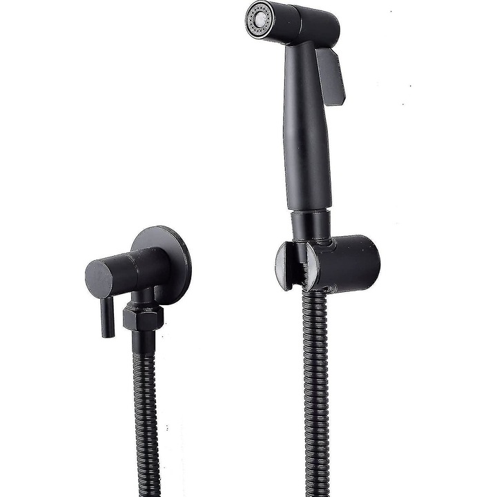 Душ слушалка с функция биде, включени аксесоари, винтидж черно