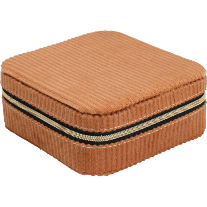 Cutie pentru bijuterii, catifea, 12 x 12 x 5 cm