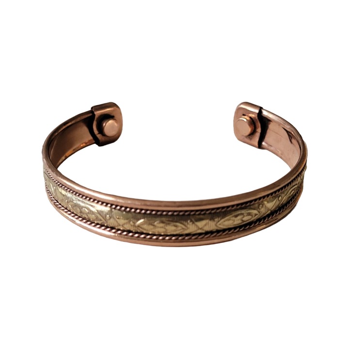 Bratara de cupru magnetic (model 2) ± 7, 5 cm