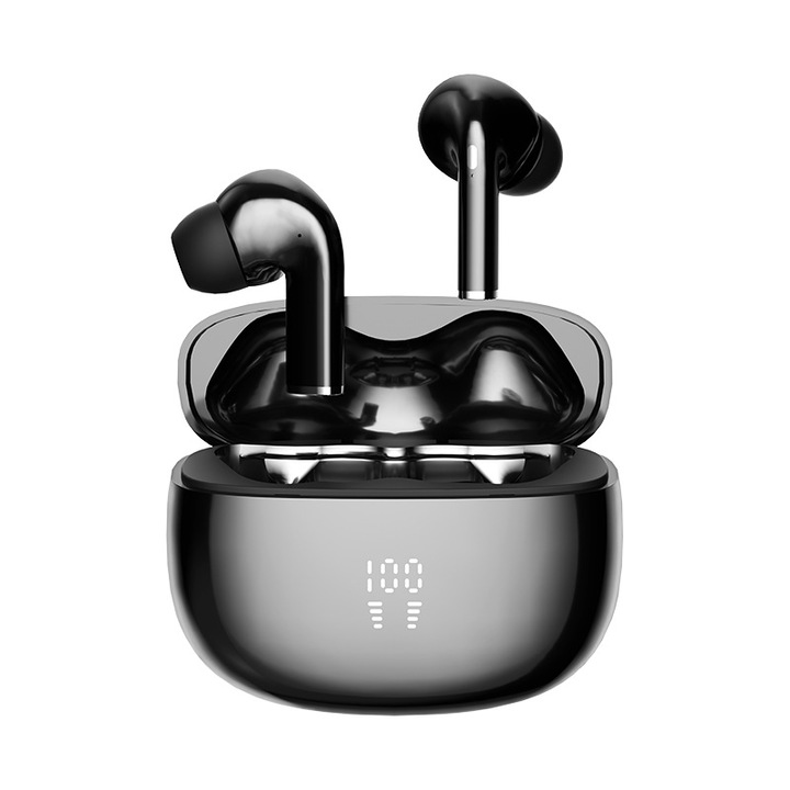 Casti wireless P47, Stereo Headphones, Fm Radio, MP3 Player, Microfon incorporat, Port Micro SD, Argintiu, Urban Trends ®