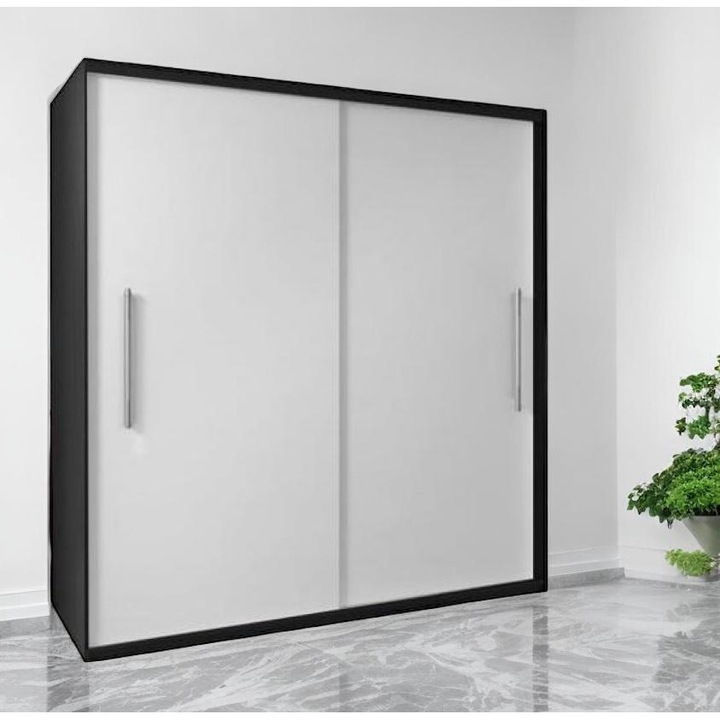 Dressing Alex, Wenge+Alb, 160x60x200 cm, Pal 18 mm