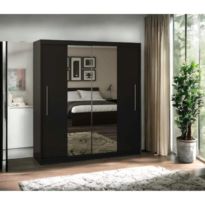 Dressing Alex, 120Lx60x200Hcm, cu oglinda, Wenge, Pal 18 mm