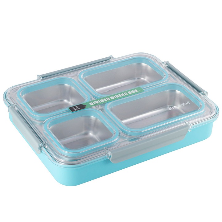 Recipient pentru pranz cu capac 1800 ml pastrarea alimentelor, lunchbox albastru KM 2147 Kamille