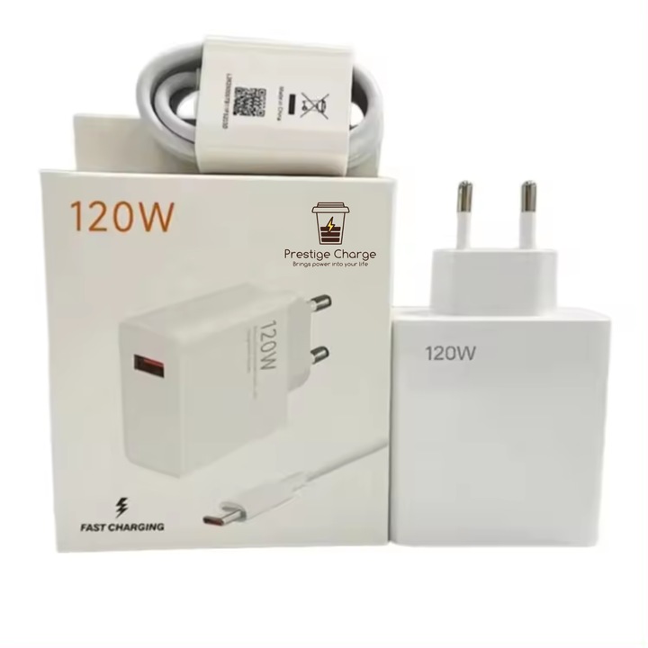 TurboCharge 120W зарядно устройство, AHA PRINT®, за Xiaomi, включително 6A кабел, USB към USB-C, трансфер на данни и зареждане TurboCharge 120W, 2m