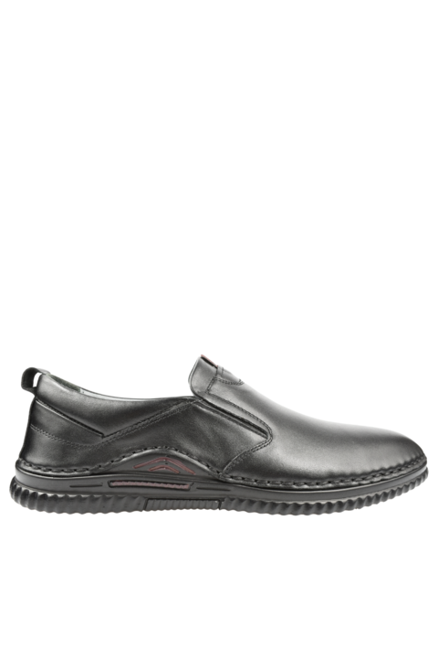 Pantofi casual, barbati, GORETTI, B41-1045 negru, piele naturala 43
