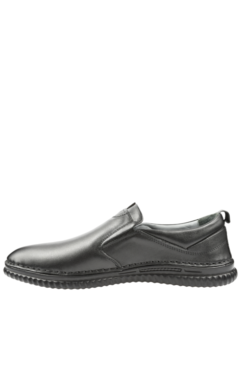 Pantofi casual, barbati, GORETTI, B41-1045 negru, piele naturala 43
