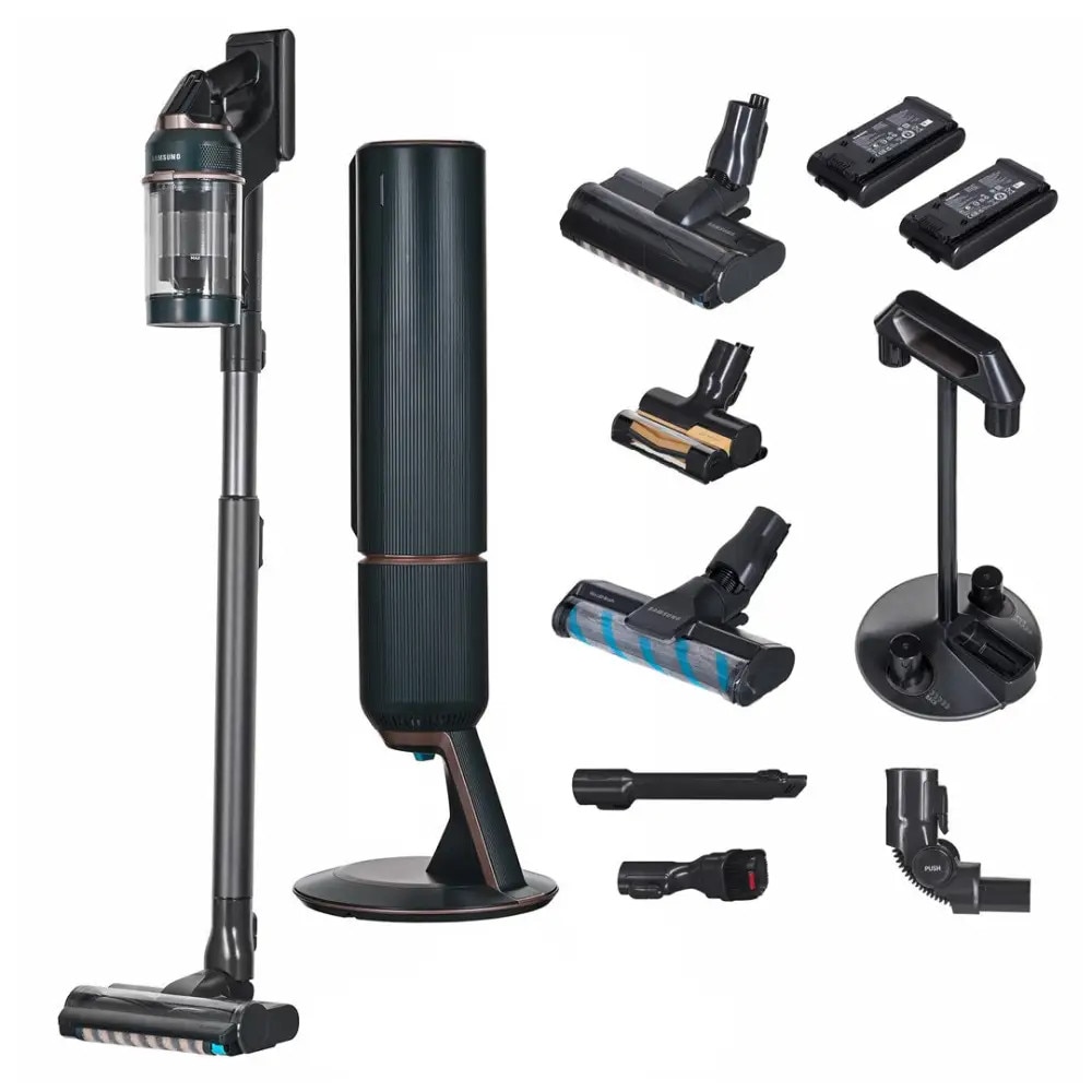 Aspirator vertical SAMSUNG Bespoke Jet Plus Complete Extra, 0.5l, 25.2V, autonomie max 120 min, verde inchis-negru