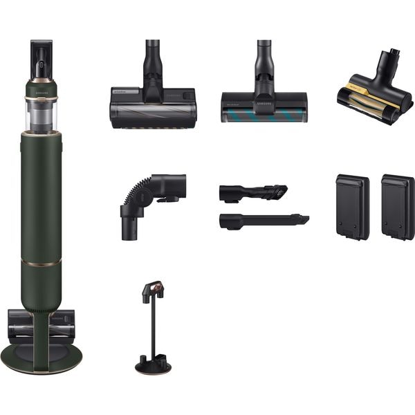 Aspirator vertical SAMSUNG Bespoke Jet Plus Complete Extra, 0.5l, 25.2V, autonomie max 120 min, verde inchis-negru