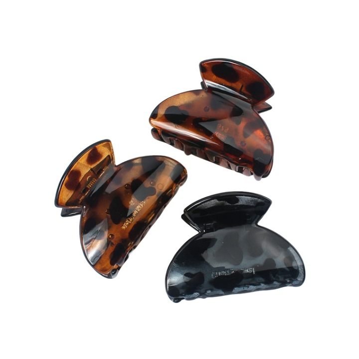 3 db-os hajcsat készlet, akril, 6 cm x 3,7 cm, többszínű