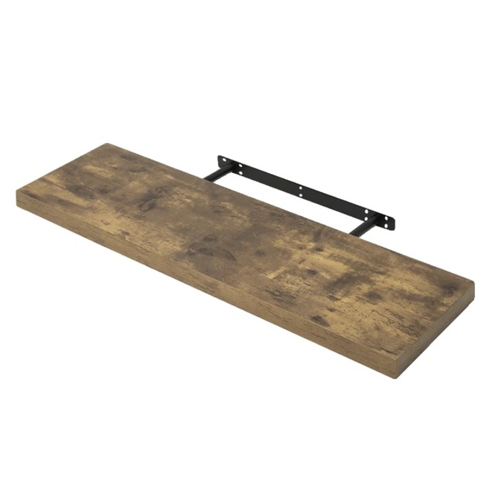 Fali polc, 10 kg tartó, rusztikus barna, 100x22,9x3,8 cm