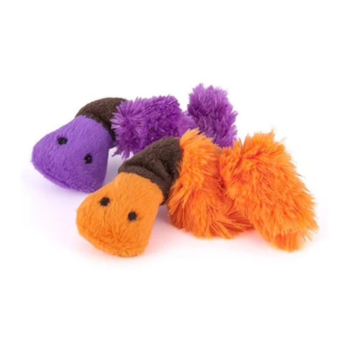 Jucarie pentru pisici P.L.A.Y. Feline Frenzy Cat Toy, Worm 2 bucati