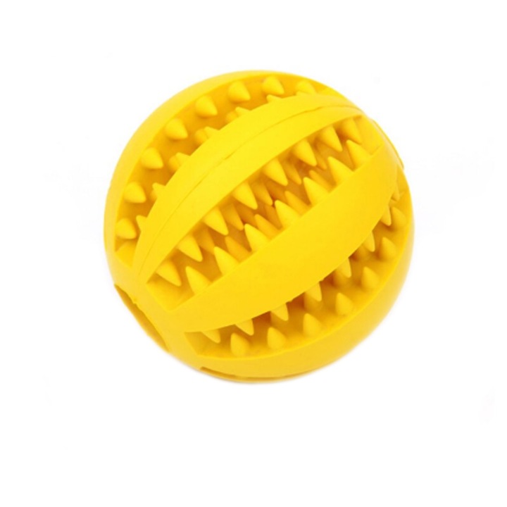 Interaktív labda jutalomhoz és fogtisztításhoz, kutyáknak és macskáknak, gumi, Tzachebot, 6 cm