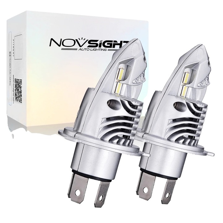 Becuri auto LED, Mini Design, 6000K alb, 70W, 12000LM, IP68, -40~+80°C, 50.000 ore, set