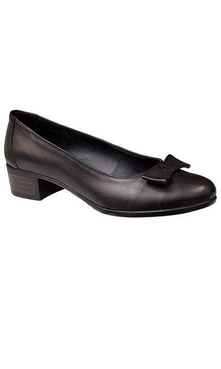Pantofi dama casual din piele naturala STD21, Negru