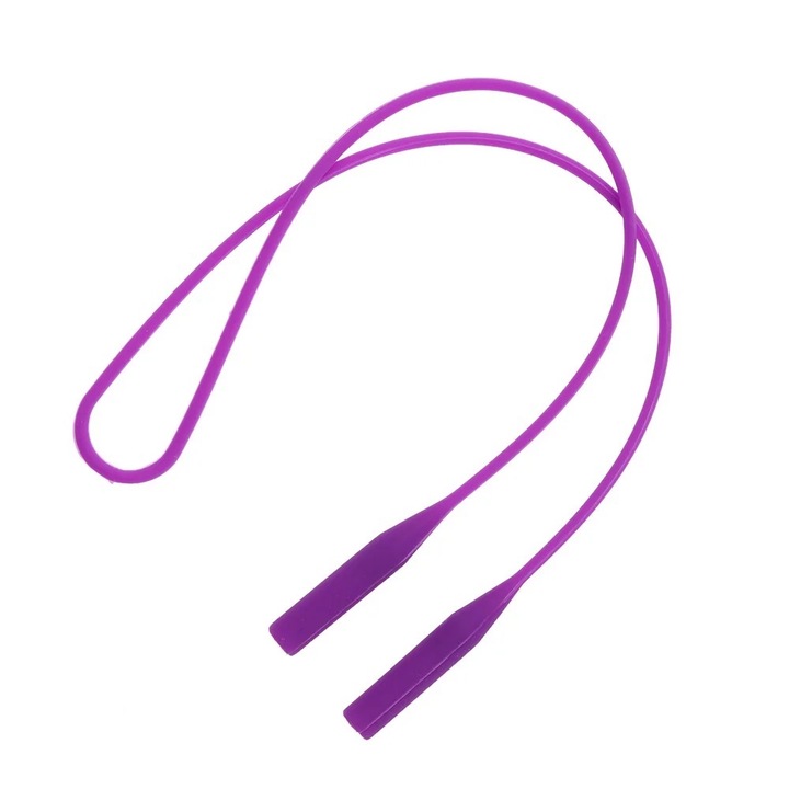 Snur de silicon pentru ochelari, mov, marime clasica