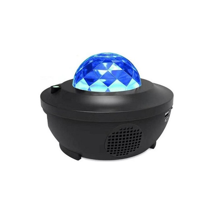 Lampa de veghe pentru copii tip proiector, Starry, LED, 11x11x16cm, Negru