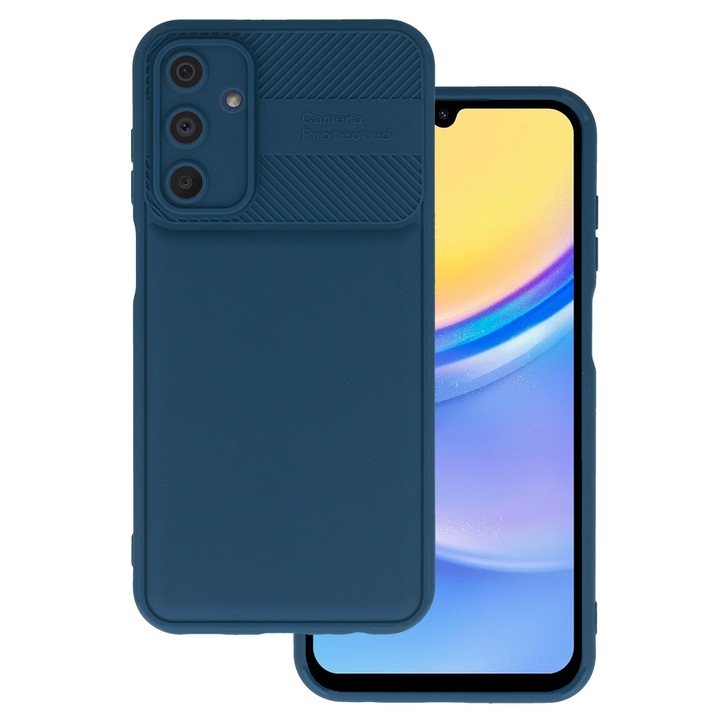 Husa de protectie compatibila cu Samsung Galaxy A15 4G/A15 5G, albastru