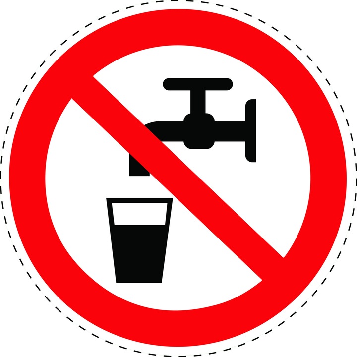 Sticker Indicator Autoadeziv de Restrictie - Apa Nepotabila 5 cm