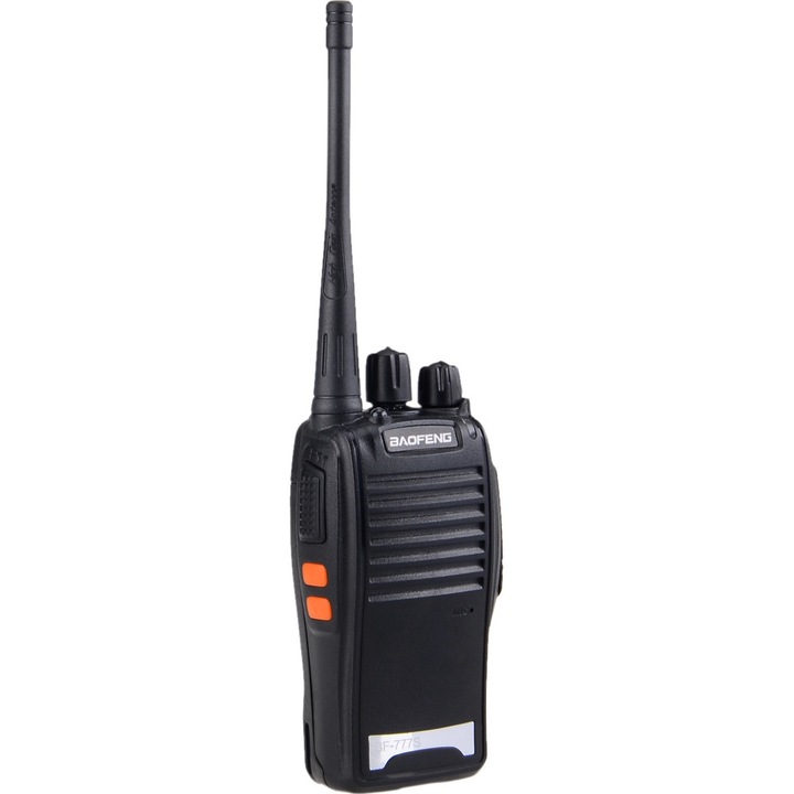 Baofeng BF-777S rádióállomás, UHF 400-470MHz, 16 csatorna, 5km, fekete