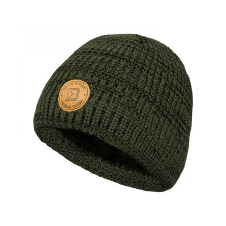 Fes unisex tricotat Rawer Original Delphin, moale si calduros, uscare rapida, respirabil, usor elasticizat, kaki, marime universala