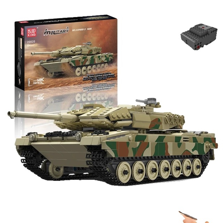 Set macheta militara MOULD KING mk20020, functie RC, blocuri compatibile LEGO, certificat CE, multicolor, +14 ani