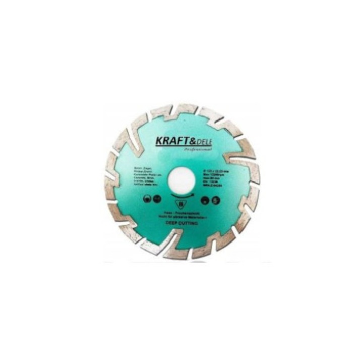 Disc diamant pentru taiat, Kraft&Dele, 125x22.2mm, KD928
