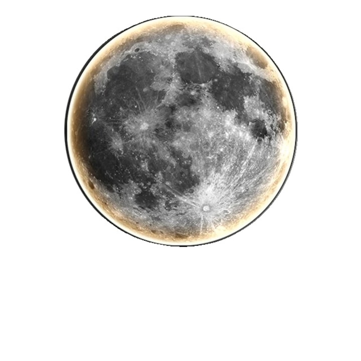 Lampa de perete LED, Model Luna, 3 moduri de iluminare, 40cm, Multicolor