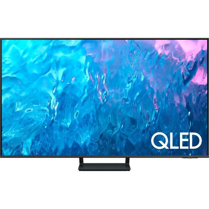 Televizor QLED Samsung GQ55Q74CATXZG, Smart TV 4K UHD, HDR, control vocal, functie de inregistrare, 100 Hz, 138 cm, negru