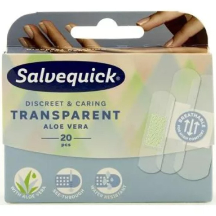Прозрачни лепенки Aleo Vera Salvequick, 20 броя