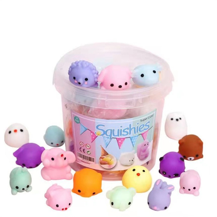 50 db-os Mochi Squishy játékkészlet, gumi, többszínű