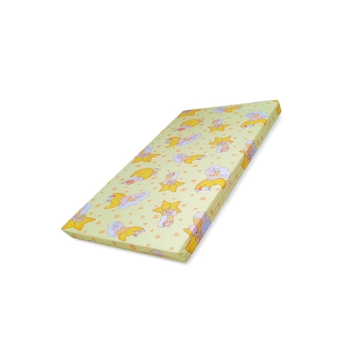 Saltea copii Light 160x80x6 cm pentru paturi 2-12 ani, multicolora