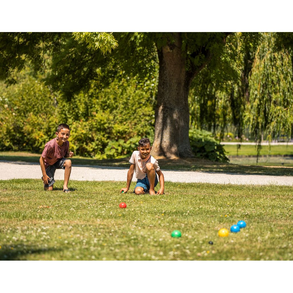 Simba Jeu De Boccia – Boules En Plastique Remplies D'Eau, Multicolore, Type Pétanque, Pour Enfants, Assortiment