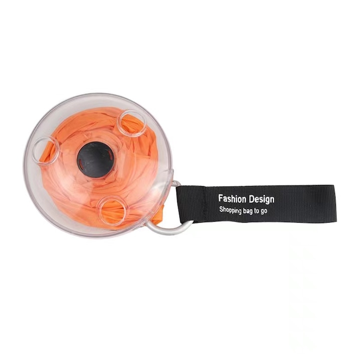 Geanta de cumparaturi reutilizabila, Fashion Design, Textil, Capacitate 5L, 33x40x10cm, Portocaliu