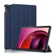 Husa tabletă Gigapack, tip stand, aspect piele, flip activ, deschidere laterală, trifold, suport de birou, albastru închis, compatibilă cu: Lenovo Tab M10 5G, TB-X607