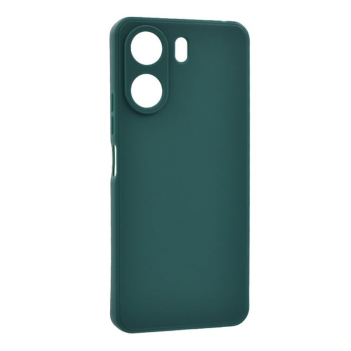 Gigapack szilikon mobiltelefon tok, matt, sötétzöld, kompatibilis: Xiaomi Poco C65 / Redmi 13C 4G